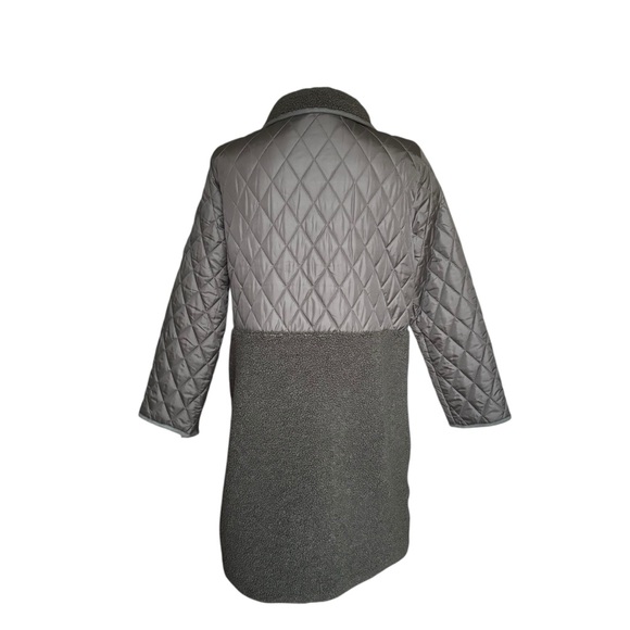 LOFT Quilted Sherpa Funnel Neck Jacket | Cozy Chic Neutral | MP - Picture 5 of 13